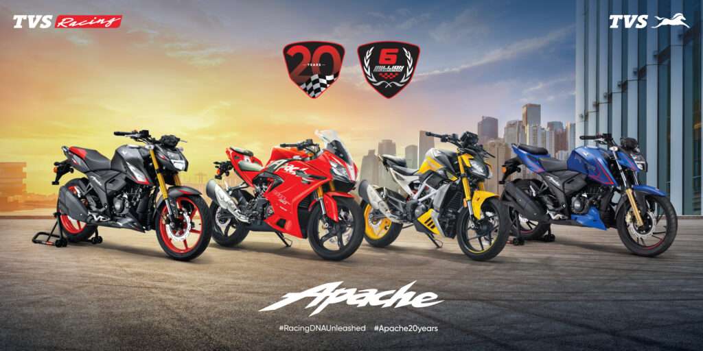 TVS APACHE 6 Million Customers And 20 Years Of Racing Legacy POLYTIKAL TVS APACHE 6 Million Customers And 20 Years Of Racing Legacy POLYTIKAL