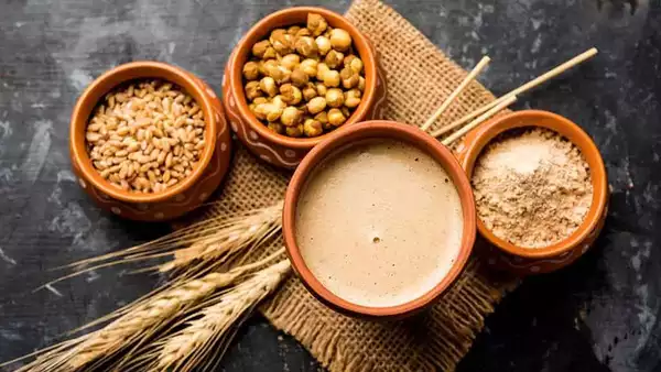 High-protein sattu flour used for weight loss and fitness diets.