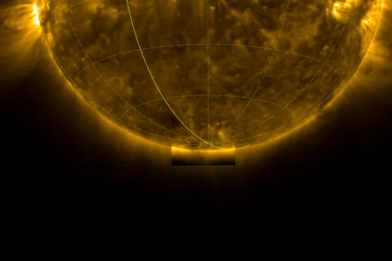 Sun’s south pole captured by ESA’s Solar Orbiter in high detail.