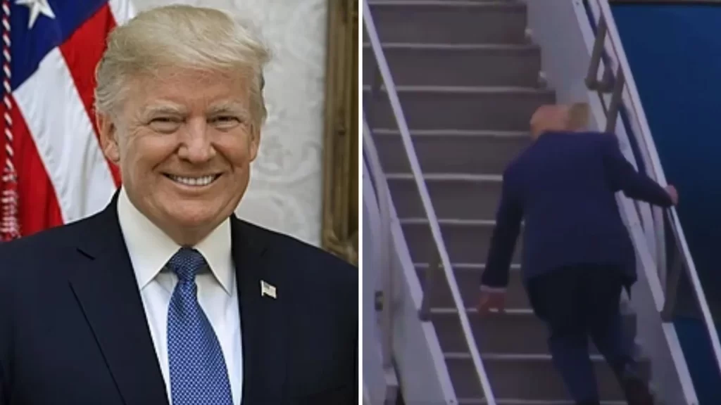 Trump fall video