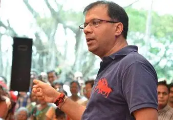 Protesters outside Goa Secretariat demanding healthcare reform after harassment case