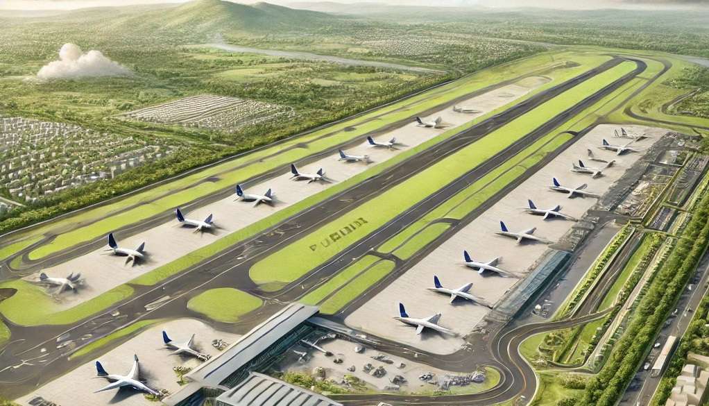 Thousands of farmers gather in Purandar taluka to protest against the airport project.