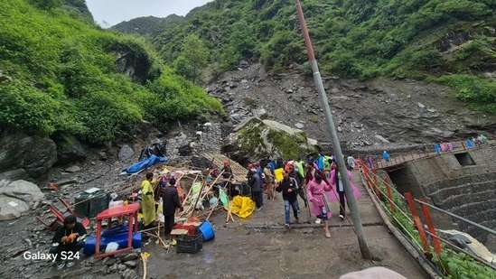 Landslide on Kedarnath trek kills two, injures three amidst heavy rainfall.