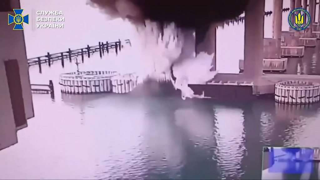 Ukraine underwater drone strike