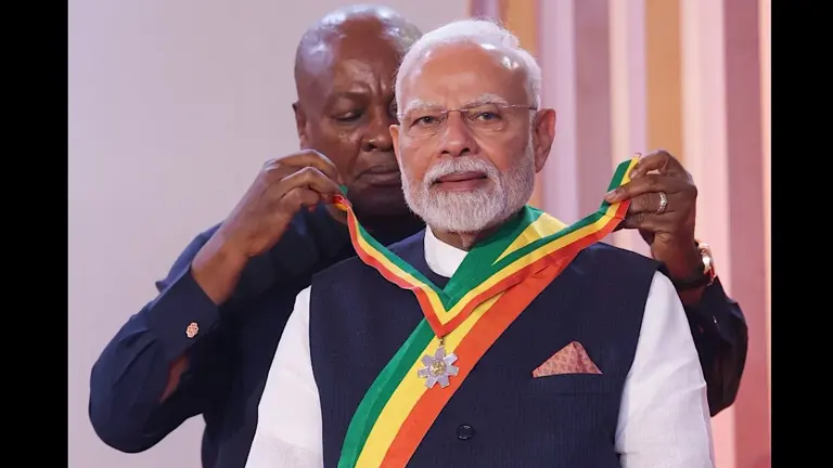 PM Modi awarded Ghana’s top civilian honour for strengthening India-Ghana ties.