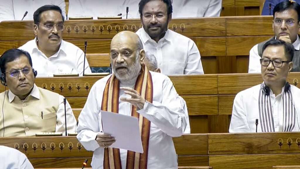Amit Shah presents evidence in parliament