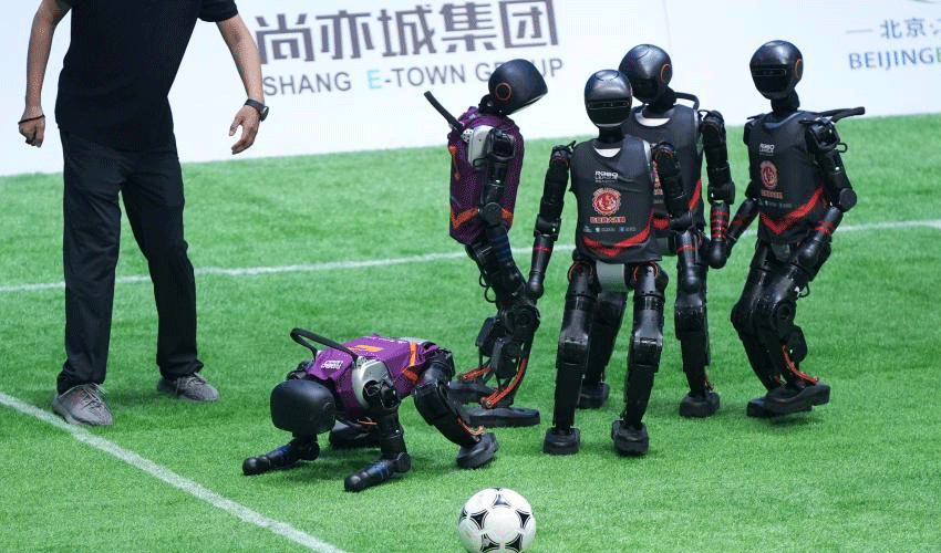 Robot football match