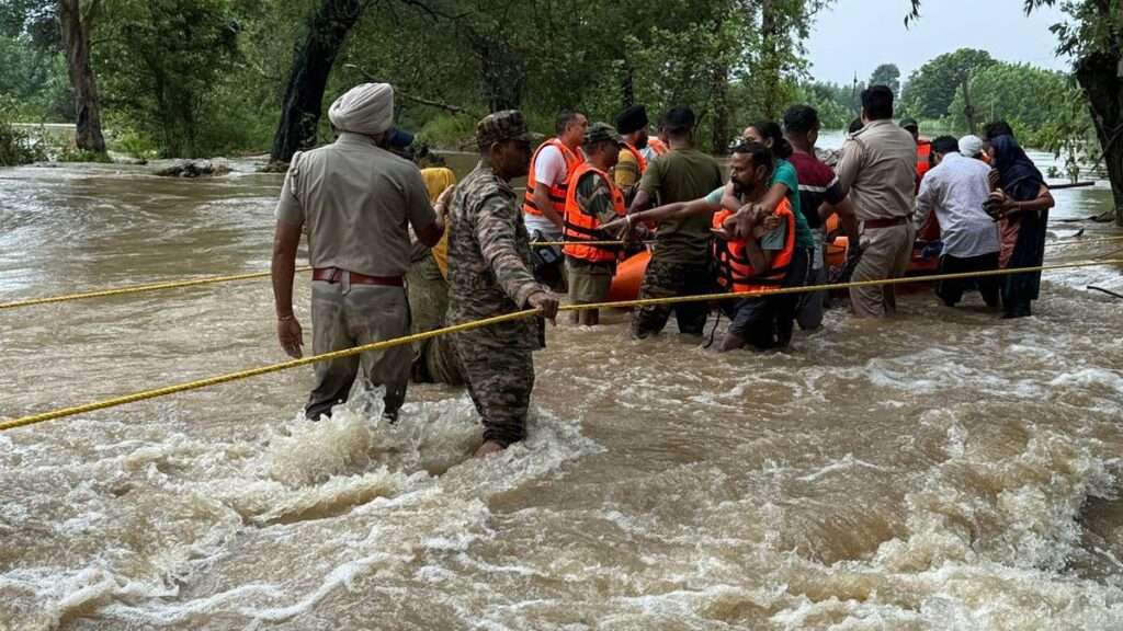 Landslide and cloudburst in J&K