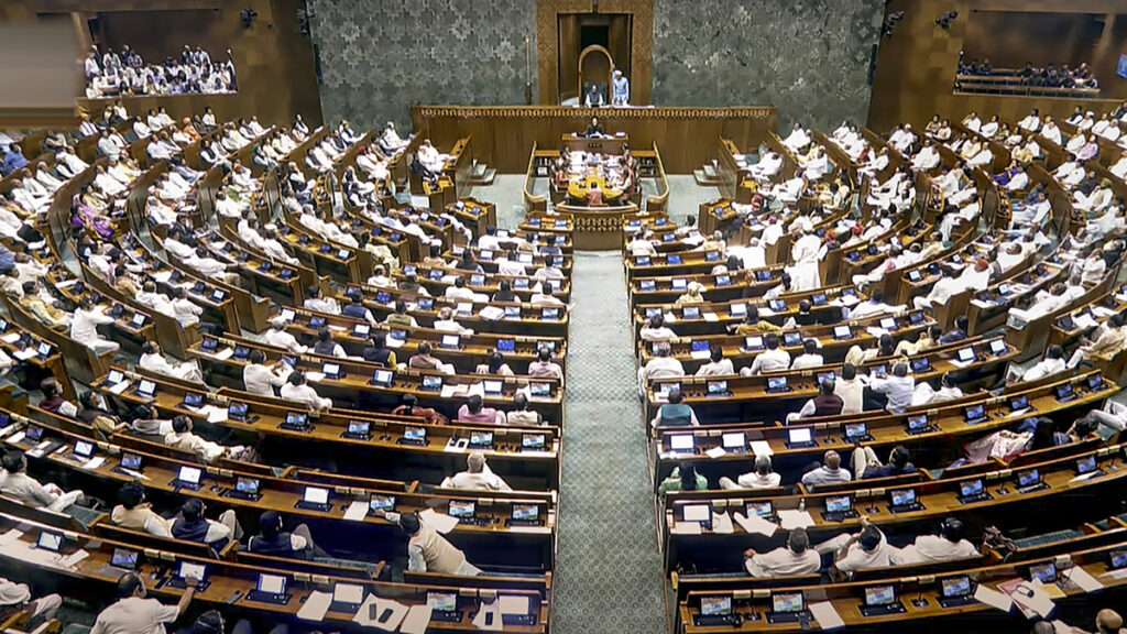 Parliament session protest