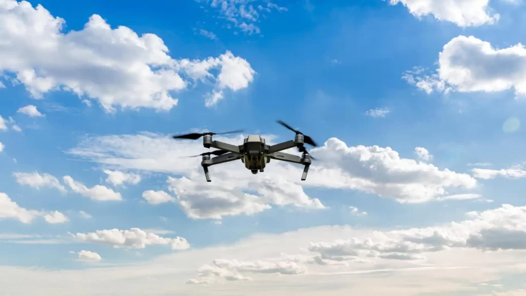 Drone releasing chemicals for rainfall