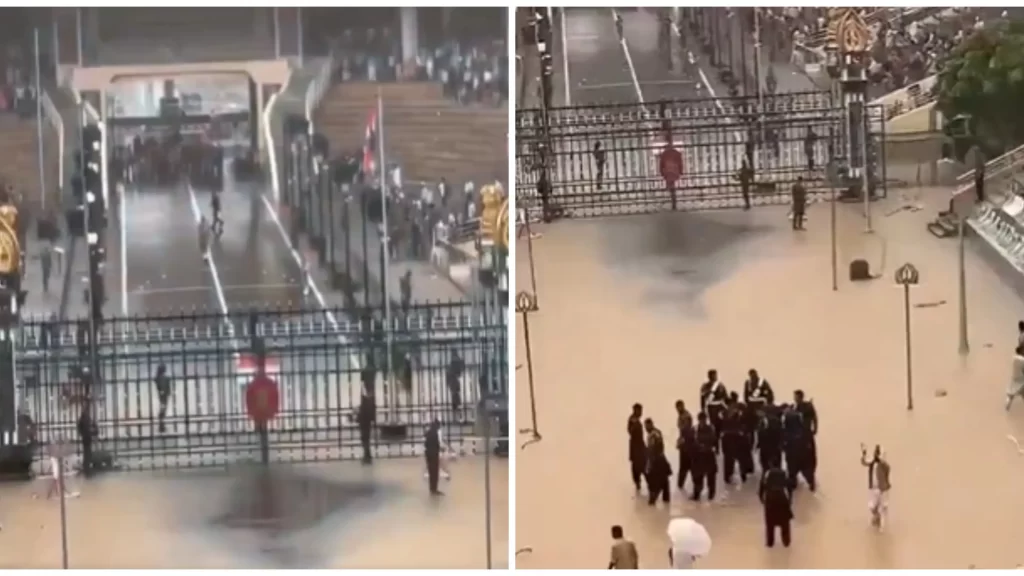 Wagah border flooding video