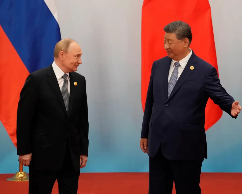 Putin speaking at SCO summit