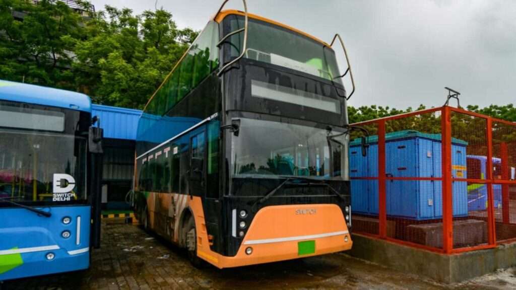Delhi electric double-decker bus