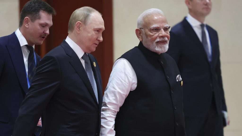 Modi Putin limousine meeting