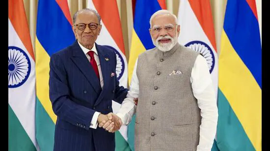India Mauritius leaders Varanasi talks