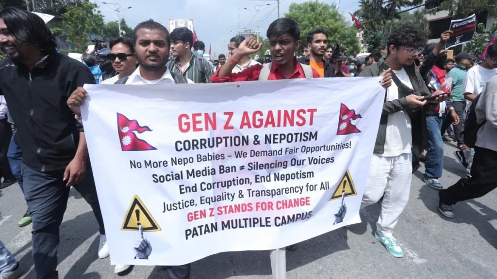 Nepal genz protest social media ban