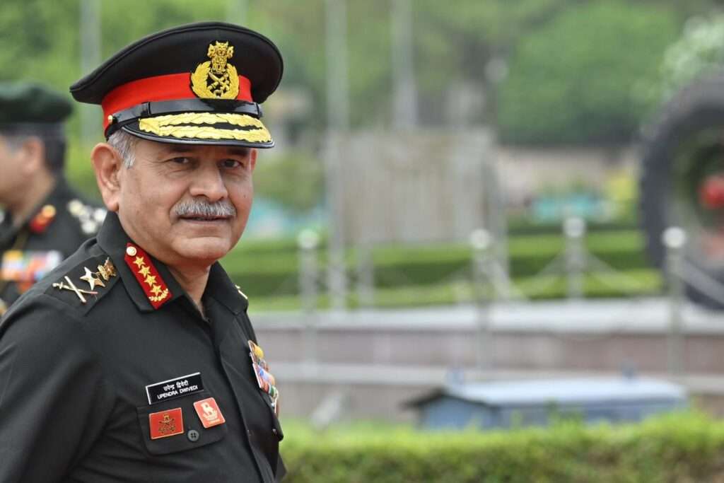 Indian Army Chief addressing troops