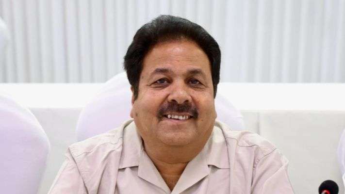 Rajeev Shukla addressing media