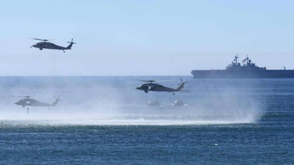 US Navy aircraft crash rescue