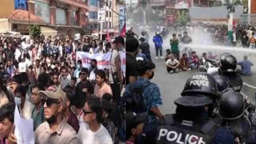 Youth protests in Nepal streets