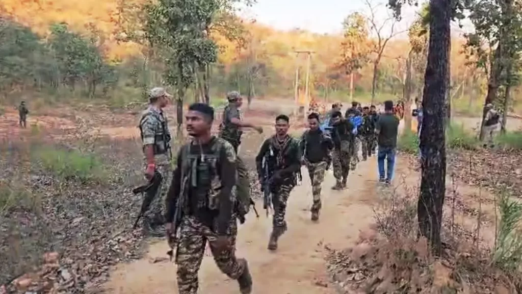 Security forces during operation