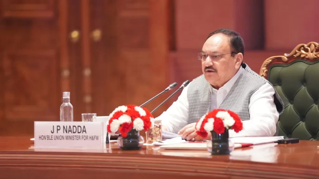 Health minister inaugurating AMRIT pharmacies