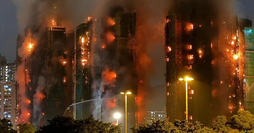 Hong Kong fire aftermath