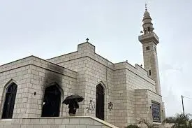 West Bank mosque fire