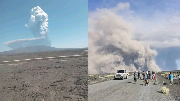 Volcanic ash cloud over India