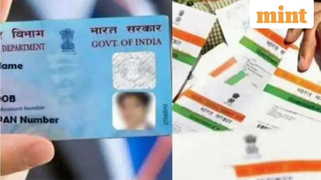 PAN card and Aadhaar documents displayed.