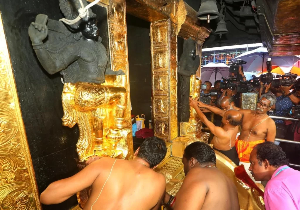 “Sabarimala temple gold idols”