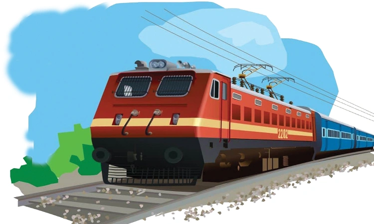 India's vast railway network map.