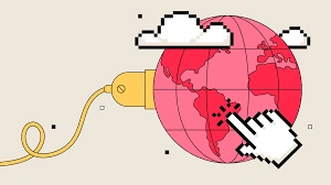 "Technology solving global problems innovation concept illustration"