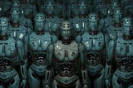 Autonomous killer robot swarm engaging.