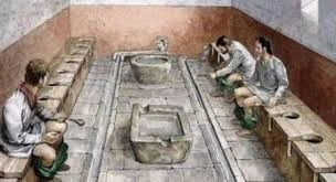 Ancient Romans using urine for laundry cleaning.