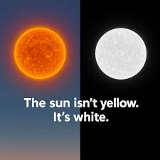 NASA unveils Sun's true white color beyond yellow myth.