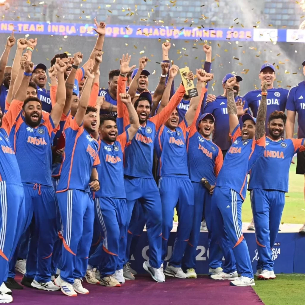 **India celebrates T20 World Cup 2026 title win.**