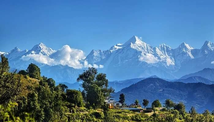 Lansdowne pine hills and lake view.