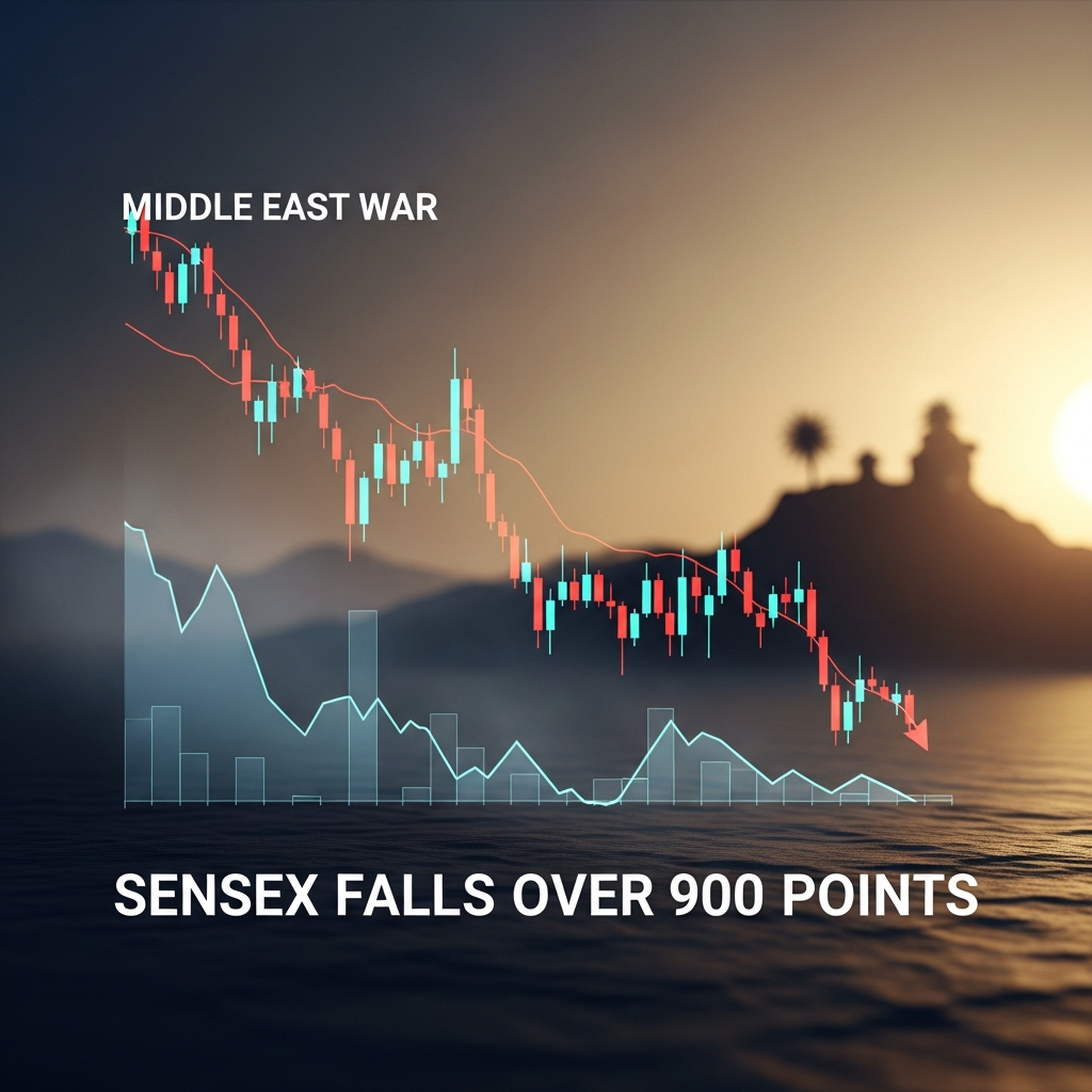 sensex droped down by 900 points