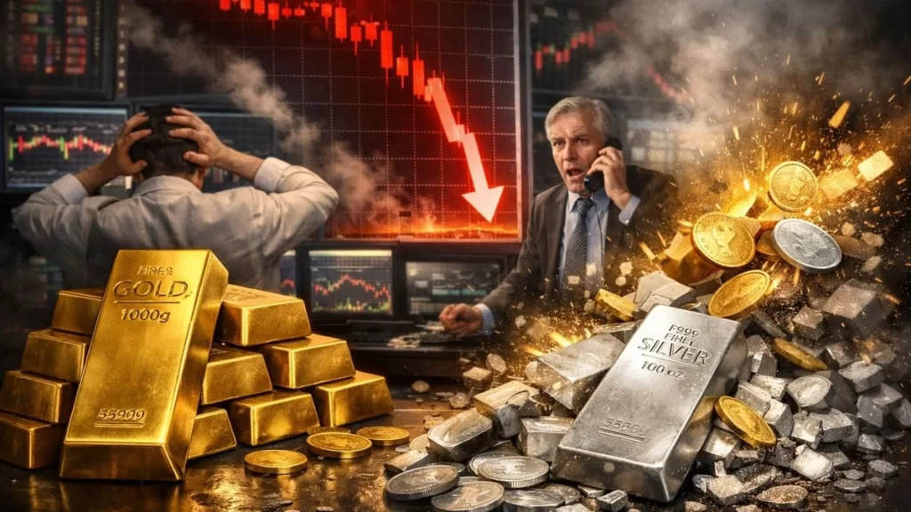Gold prices surge amid safe-haven rush.