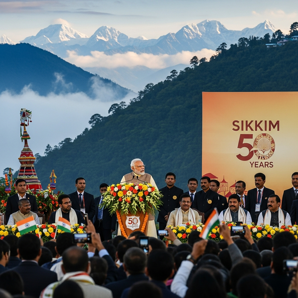 PM Modi Attends Sikkim Statehood Celebrations