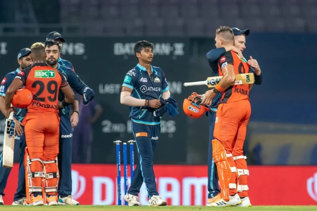 Gujarat Titans versus Sunrisers Hyderabad
