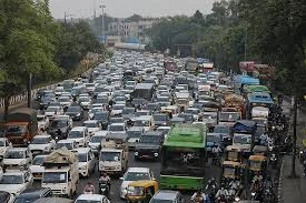 Delhi’s Traffic Gridlock at Rajghat