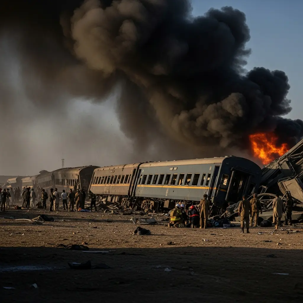Deadly explosion on Pakistani train kills dozens