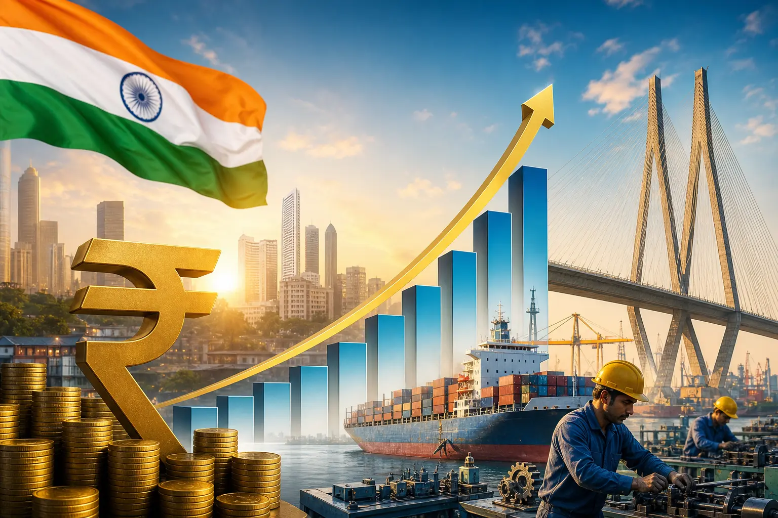 India Records Strong GDP Growth in FY26