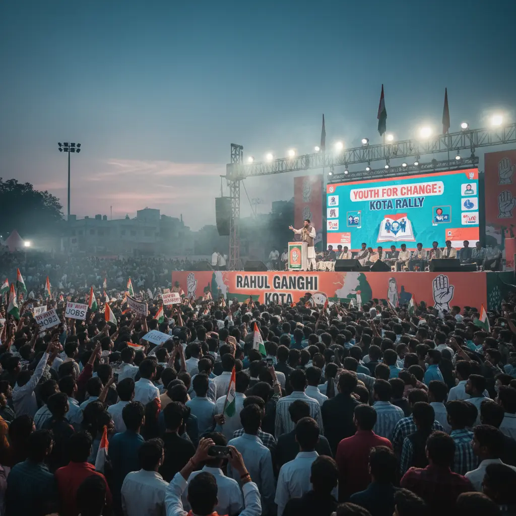 Rahul Gandhi Targets Youth Issues in Kota Rally