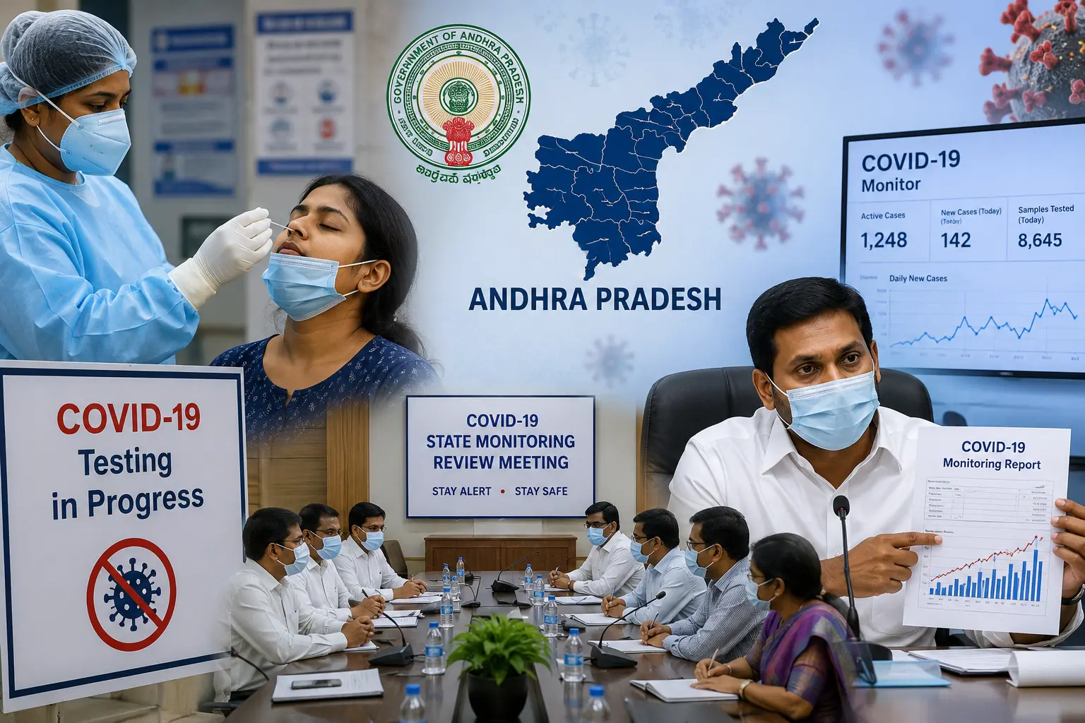 Andhra Pradesh Reports COVID Monitoring Measures.