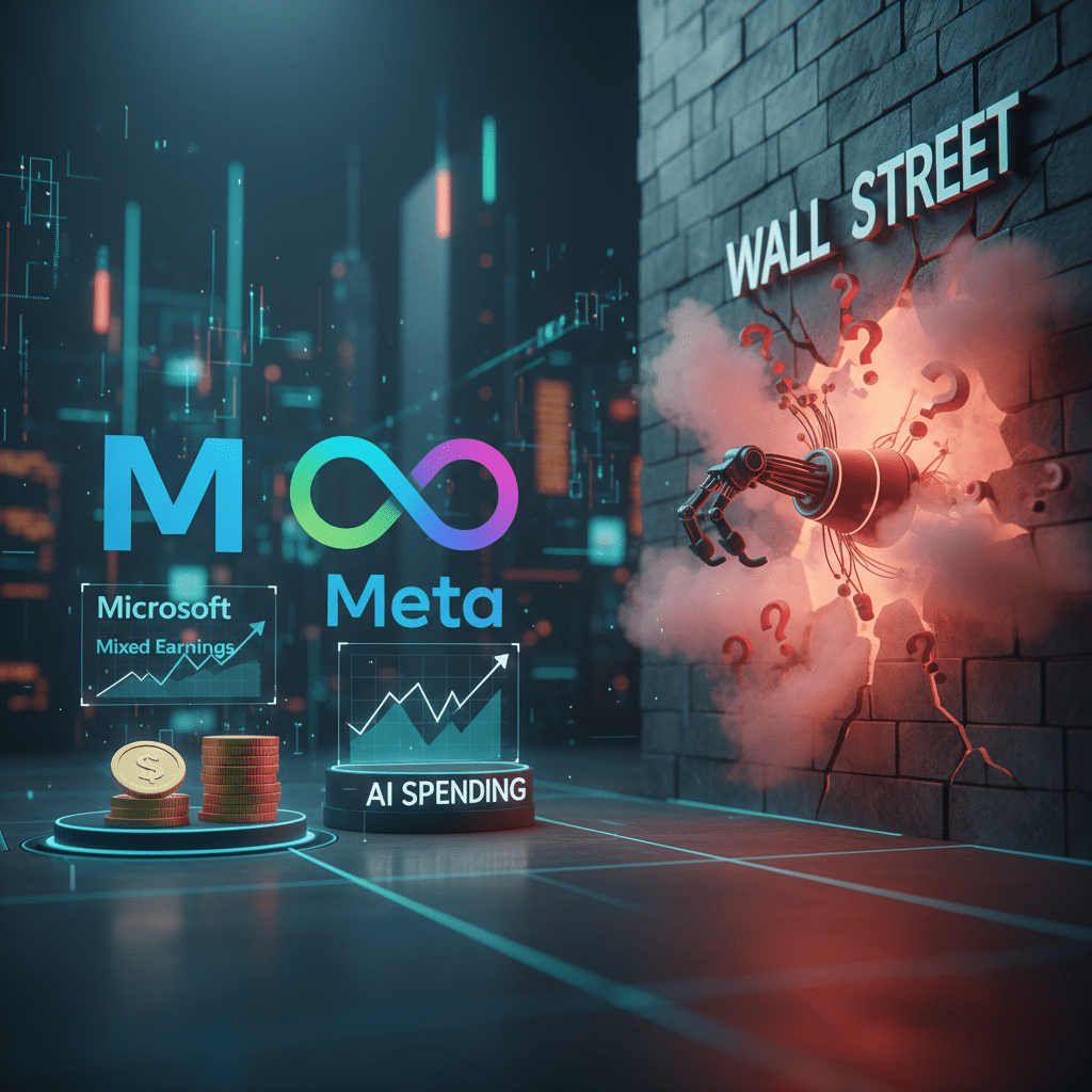 Microsoft and Meta Post Mixed Big Tech Earnings as Wall Street Questions Runaway AI Spending.