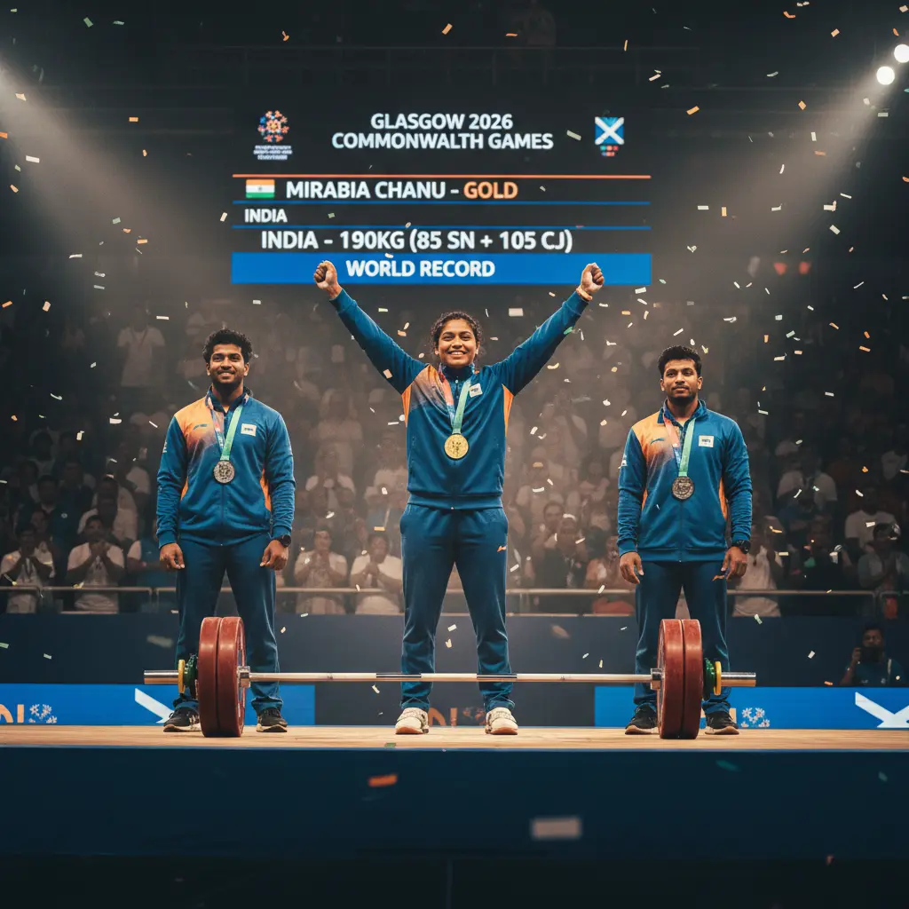 Mirabai Chanu Wins Historic Hat-Trick Gold at Commonwealth Games 2026