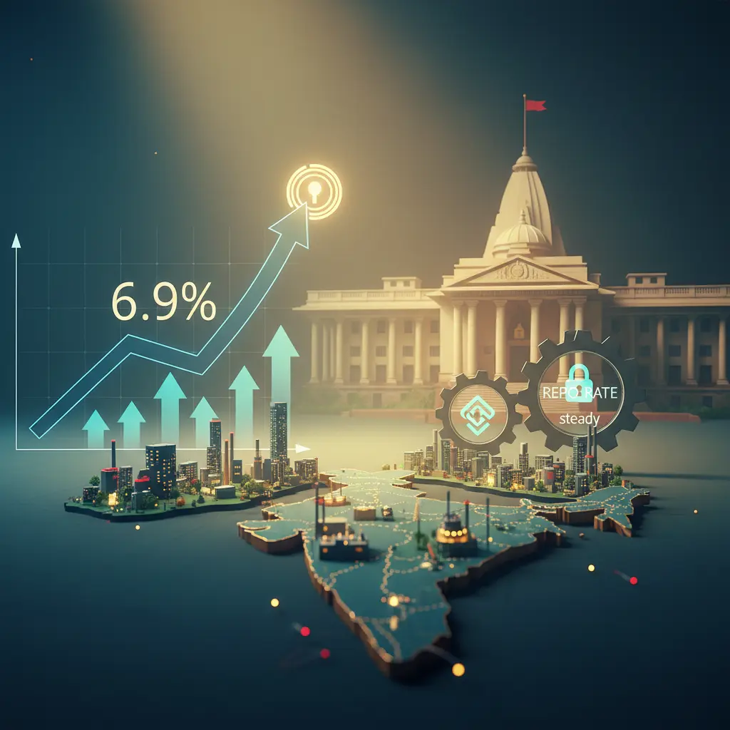 RBI Holds Repo Rate Steady, Projects 6.9% GDP Growth
